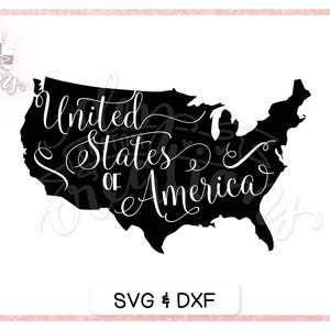 USA Map SVG: Fourth of July Cricut Cut File (Digital Download)