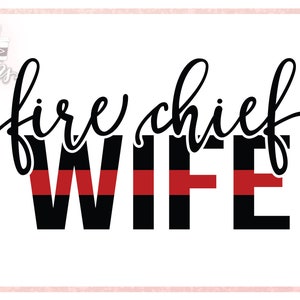 Chef des pompiers femme SVG - svg fine ligne rouge pour Cricut
