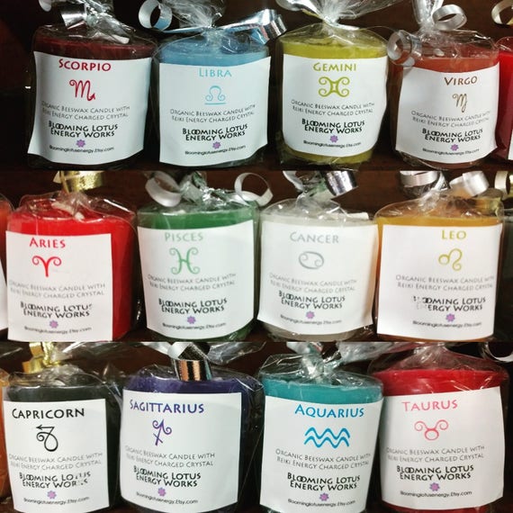 Aquarius Zodiac Candle Zodiac Candle Horoscope Candle Etsy