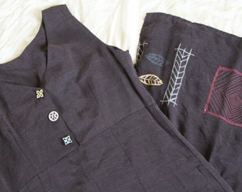 1990s Carole Little Reversible Rayon Dress Size 8 fits like 4