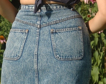 Acid Washed Denim Pencil Skirt Size Xtra-Small/Small *** ON SALE***