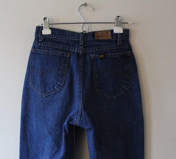 80s 90s Lee Straight Leg Jeans Tapered Dark Mediu… - image 4