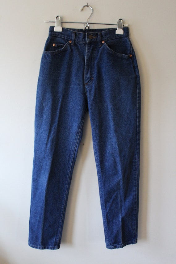 80s 90s Lee Straight Leg Jeans Tapered Dark Mediu… - image 2