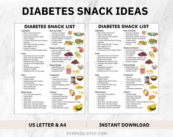 Idées de collations pour diabétiques, liste de collations pour diabétiques, liste d'aliments pour diabétiques, tableau d'aliments pour diabétiques, feuille de régime pour diabétiques, liste d'aliments pour diabétiques, plan de repas PDF