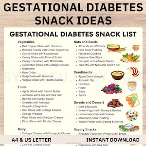 Gestational Diabetes Snack Ideas List for Diabetes Food List, Diabetes Meal Plan, Diabetic Diet Food Chart, Diabetic Food List & Maternity