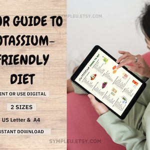 Low Potassium Diet Food List, Kidney Disease, Renal Diet, Potassium Meal Plan Guide, Potassium Foods Chart, High Potassium, Grocery List
