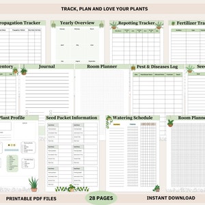 Houseplant Planner Printable, House Plant Journal, Printable Plant Care Tracker, Plant Journal, Indoor Plant Care image 2