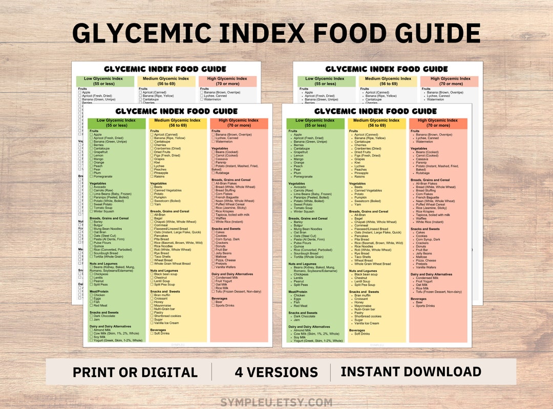 glycemic index for diabetes food list