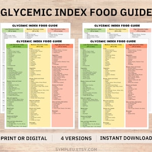 Elenco degli alimenti con indice glicemico, Elenco degli alimenti per il diabete, Tabella degli alimenti per diabetici, Foglio dietetico per diabetici, Piano alimentare per diabetici, Elenco della spesa, Elenco dell'indice glicemico