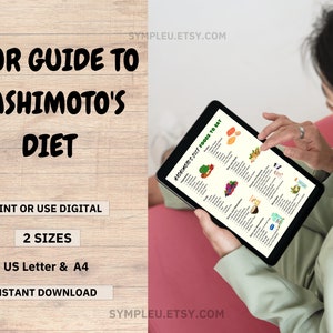 Photo of Hashimoto Diet Food List for Thyroid Diet Meal Plan, Thyroiditis Health Food Chart, Hashimotos Disease, Hyperthyroid Grocery List, PDF
