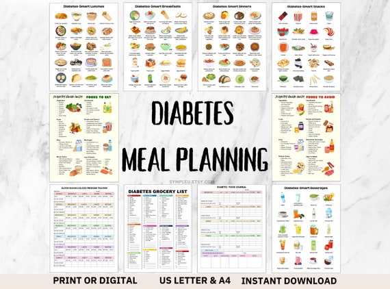 Diabetic Meal Plan, Diabetes Meal Plan, Diabetic Food List, Diabetes Food List, Type 2 Diabetes, Diabetes Food Guide, Prediabetes Diet Plan