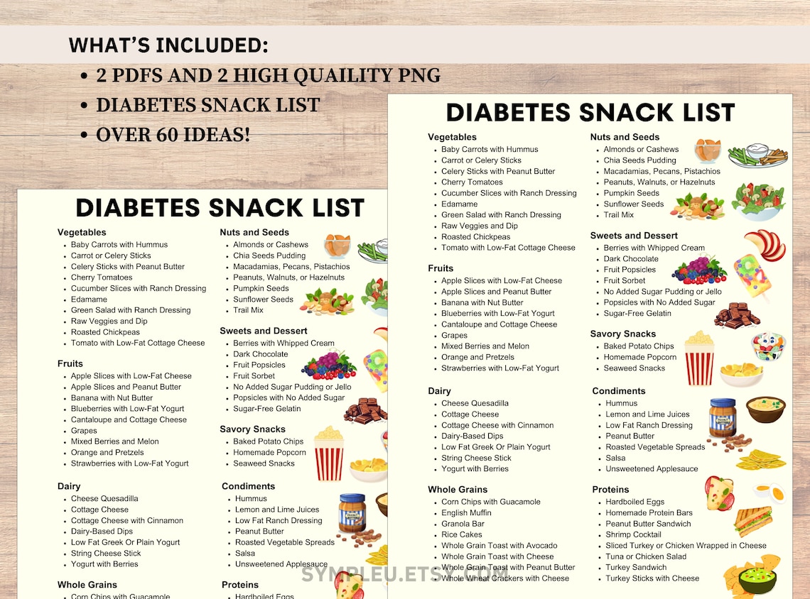 Diabetic Snacks List, Diabetes Snack Ideas, Diabetes Food List