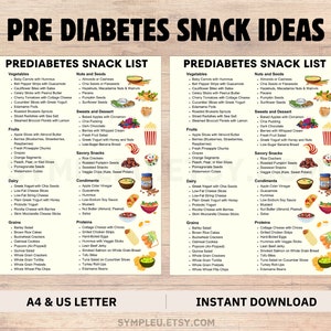 Prediabetes Snack List, Pre diabetes Snack Ideas, Prediabetic Snacks Ideas, Diabetes Food List, Diabetic Food Chart, Diabetic Diet Meal Plan
