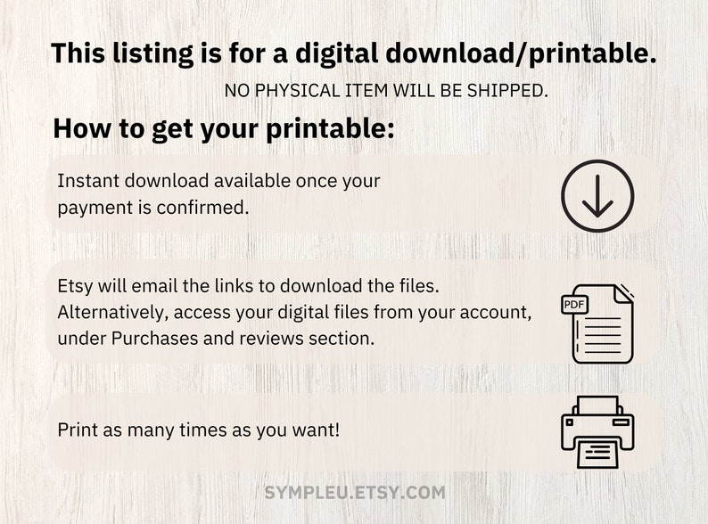 Instructions on digital download.