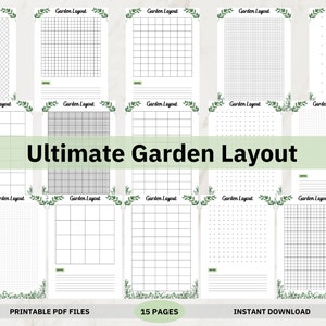 Printable Garden Layouts, Plot Plan Templates for Gardening Design, DIY Garden Design Ideas, Garden Organizer Garden Planner Layout Template