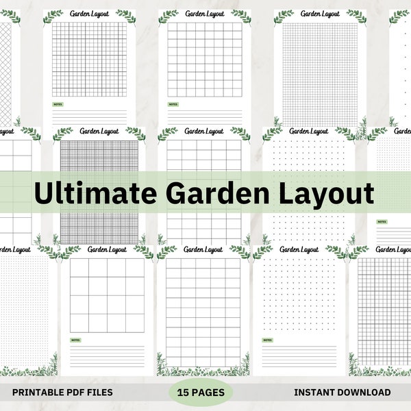 Printable Garden Layouts, Plot Plan Templates for Gardening Design, DIY Garden Design Ideas, Garden Organizer Garden Planner Layout Template