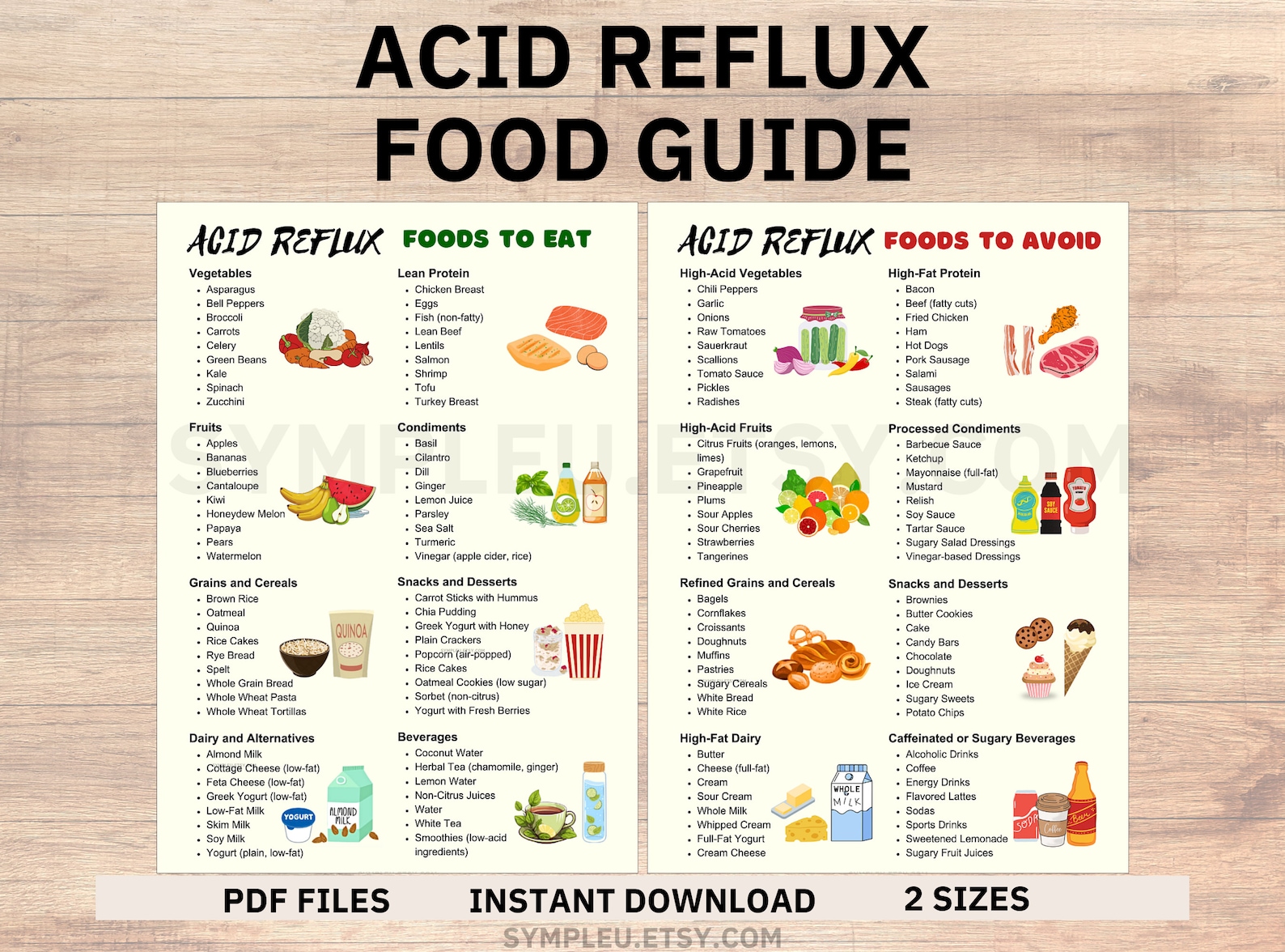 Acid Reflux Food List, Gerd Diet, Acid Reflux Food Chart for Gerd Meal