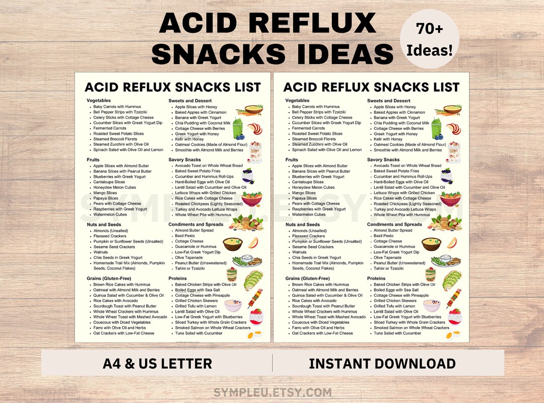 Acid Reflux Snacks List for Gerd Snack Ideas, Acid Reflux Food List