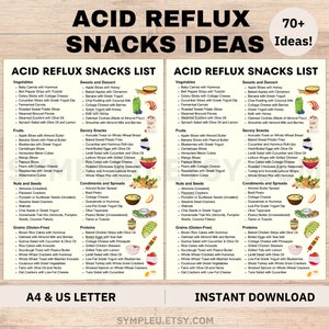 Acid Reflux Snacks List for Gerd Snack Ideas, Acid Reflux Food List, Gerd Diet, Low Acid Food Chart, Gerd Meal Plan, Gastritis, Grocery List