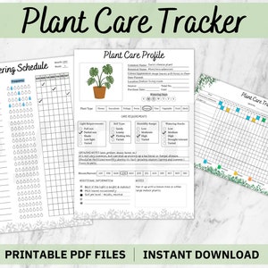 Plant Care Tracker Journal, Printable Plant Planner, Watering Schedule, Garden Tracker, Plant Records, Houseplant Journal, Indoor Plant log