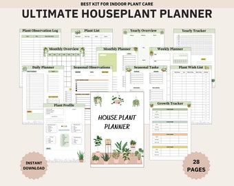 Houseplant Planner Printable, House Plant Journal, Printable Plant Care Tracker, Plant Journal, Indoor Plant Care