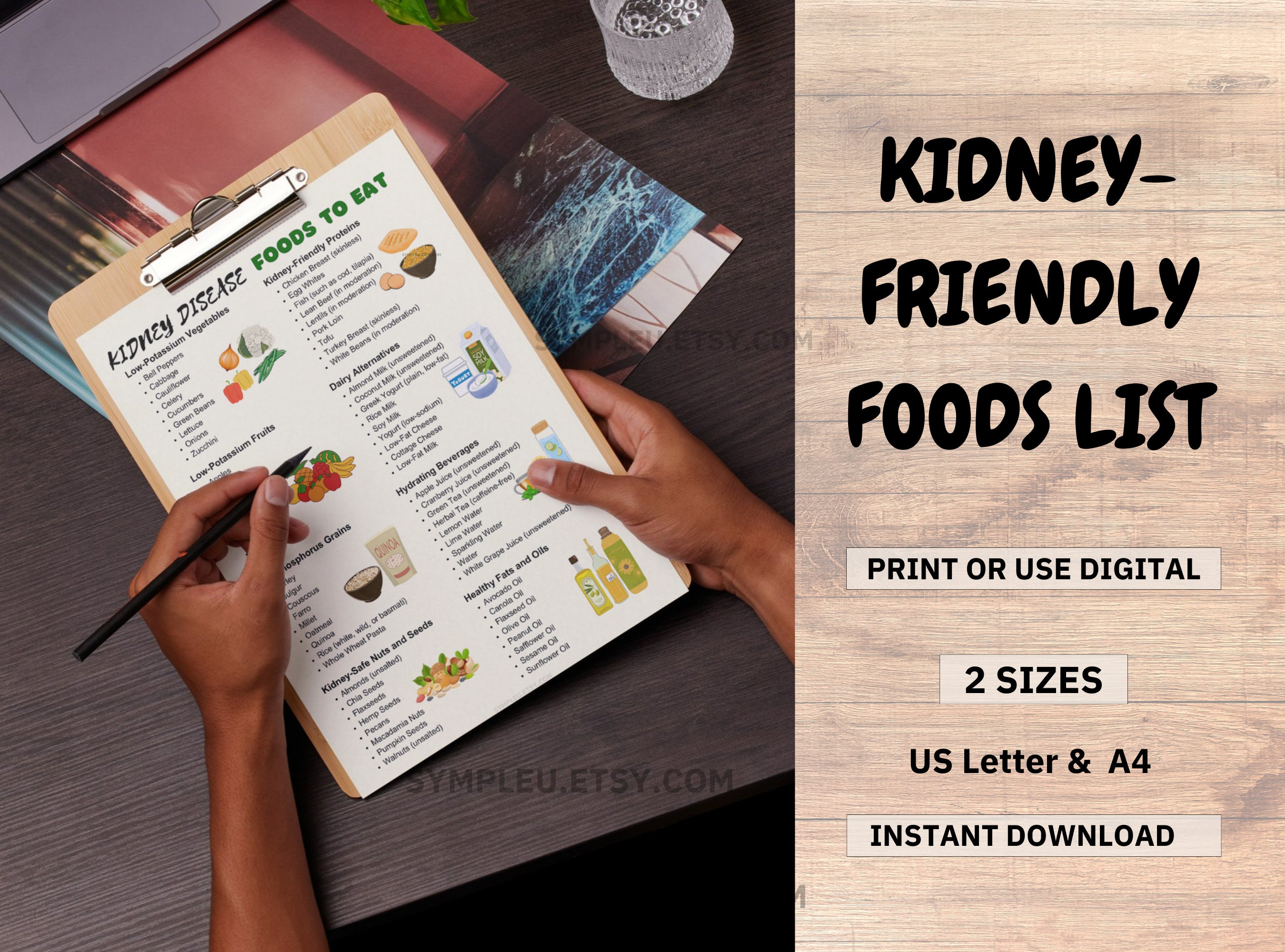 Kidney Disease Food List, Kidney Friendly Food List, Kidney Diet List ...