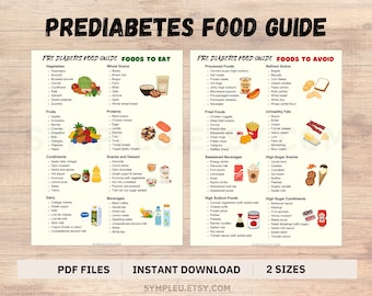 Prediabetes Food List, Pre Diabetic Diet, Pre Diabetes Food Chart, Pre-Diabetic Meal Plan, Prediabetics Food Poster, Low Sugar Grocery List