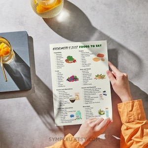 Photo of Hashimoto Diet Food List for Thyroid Diet Meal Plan, Thyroiditis Health Food Chart, Hashimotos Disease, Hyperthyroid Grocery List, PDF