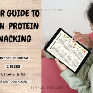 Photo of High Protein Snack List, Snack Ideas for High Protein Meal Plan Guide, High Protein Food List, High Protein Recipes, Protein Food Chart, PDF