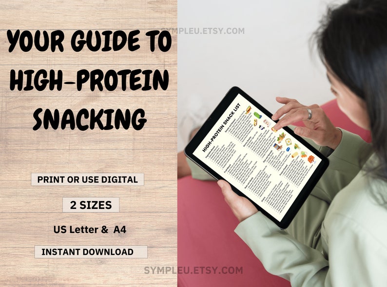 Photo of High Protein Snack List, Snack Ideas for High Protein Meal Plan Guide, High Protein Food List, High Protein Recipes, Protein Food Chart, PDF