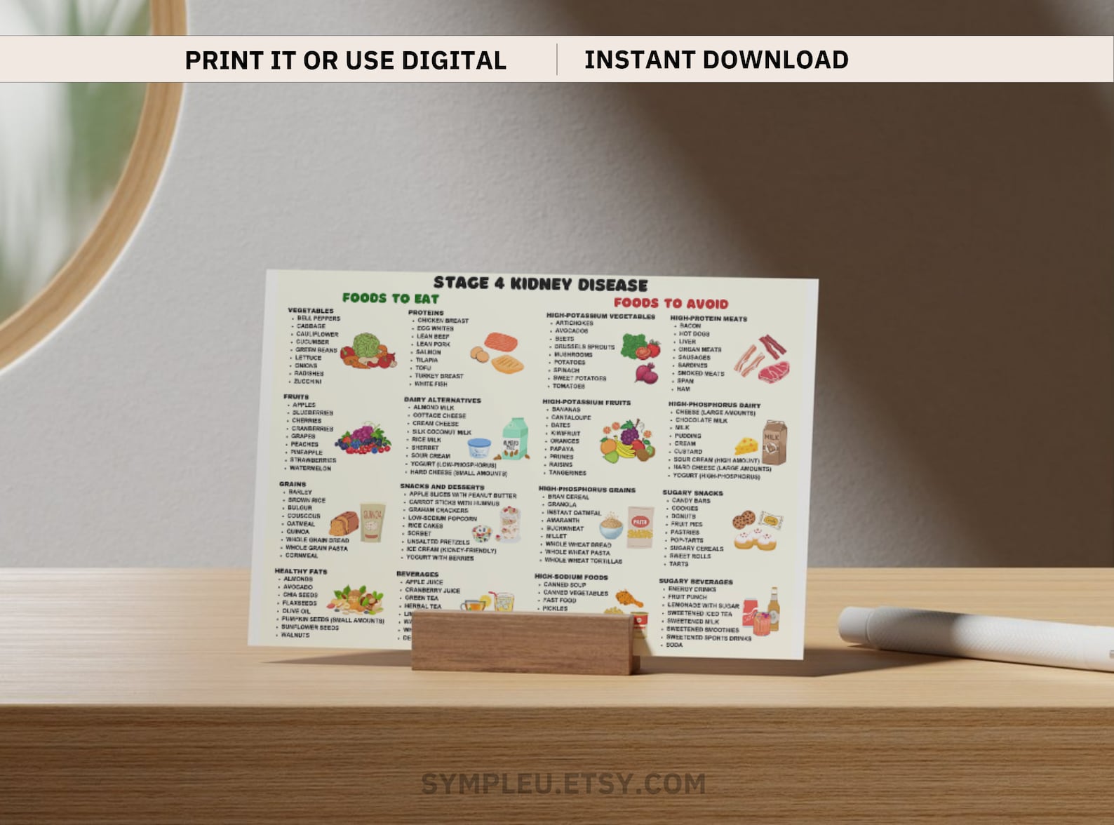 Stage 4 Kidney Disease Food List, Kidney Friendly Food List, Kidney