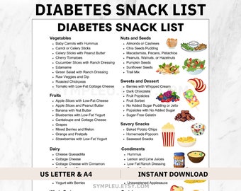 Idées de collations pour diabétiques, liste de collations pour diabétiques, liste d'aliments pour diabétiques, tableau d'aliments pour diabétiques, feuille de régime pour diabétiques, liste d'aliments pour diabétiques pour programme de repas