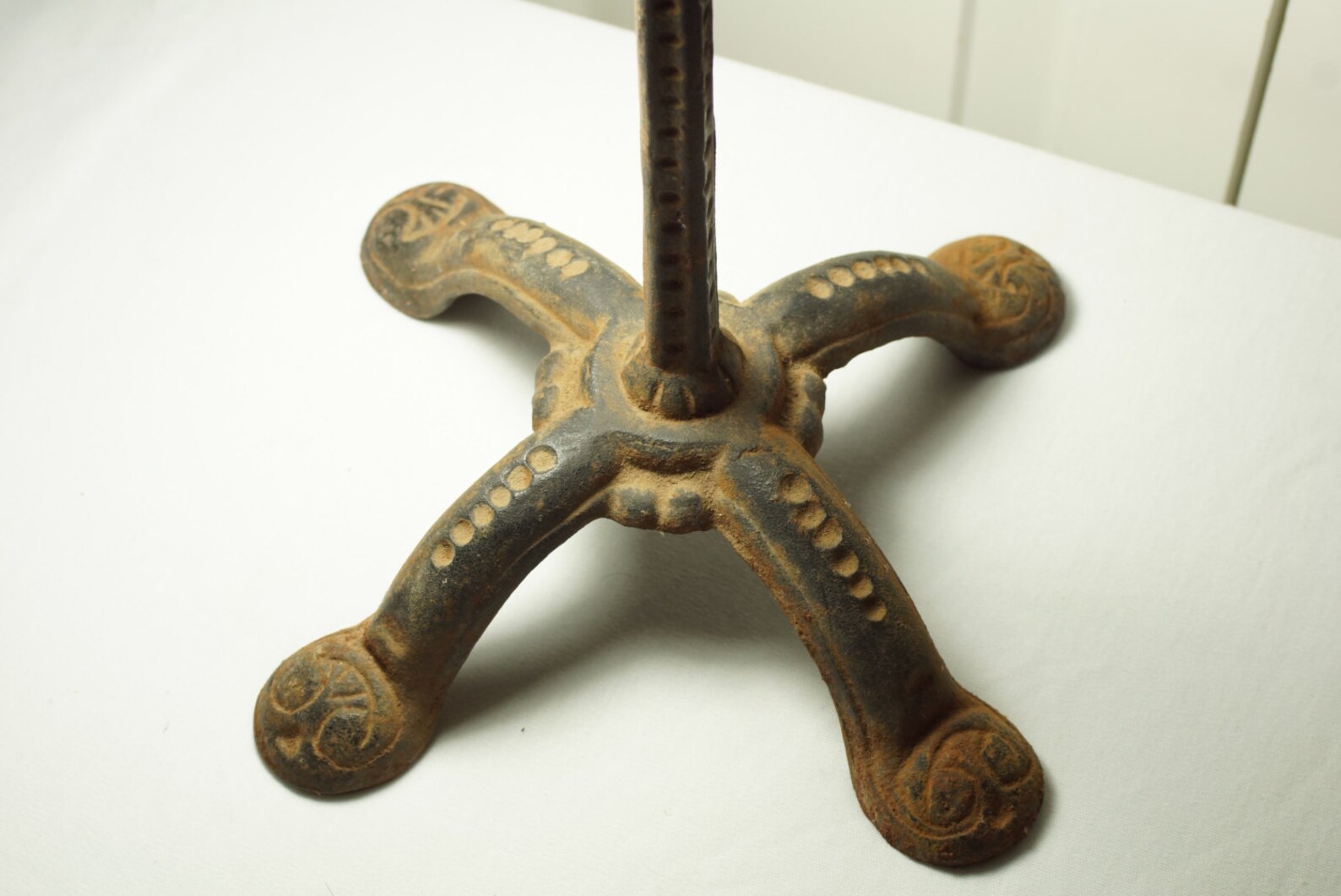 Antique Cast Iron Weathervane Stand Base & Ball Ornate Stand Etsy