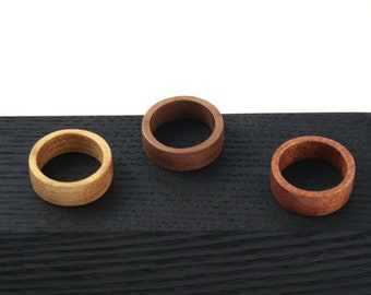 Minimalist wood ring Unique Wooden Ring Band. Wood promise ring. Boho wood ring