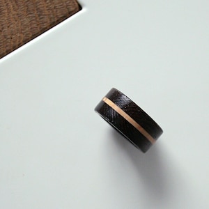 Minimalist wood ring Unique Wood Ring Band. Unique jewelry gift Wide wood ring. image 1