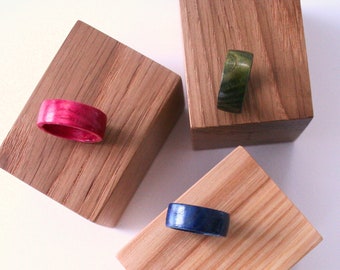 Natural wooden color ring. Unique Wooden Ring Band. Unique wood jewelry gift.