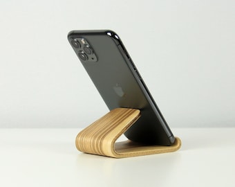 Ash wood phone holder - phone stand.