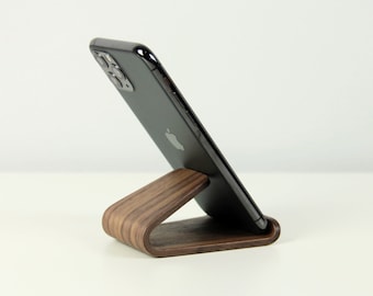 Wood phone holder. Wood phone stand. Wood phone holder. Phone stand.