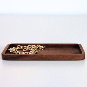 Walnut wood tray jewelry tray. Decorative tray. Pencil tray. serving tray