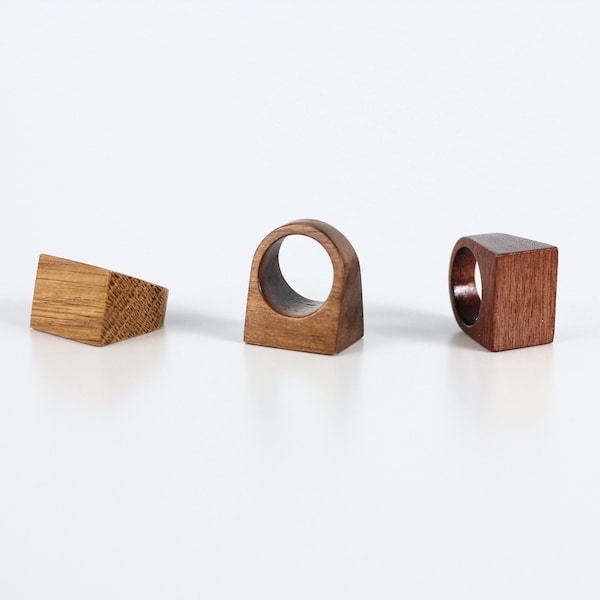 Anneau en bois naturel Bague en bois minimaliste - Stephen. Anneau en bois unique