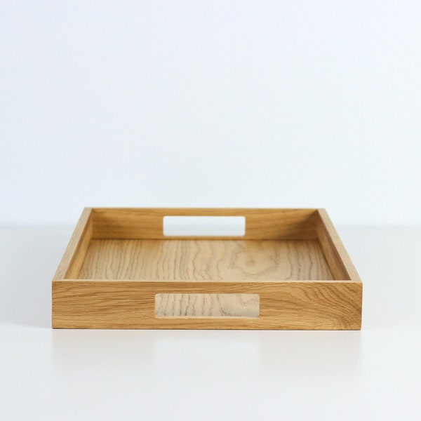 Wooden serving tray with handles Wood Ottoman Tray. Serving tray Oak wood Breakfast tray.