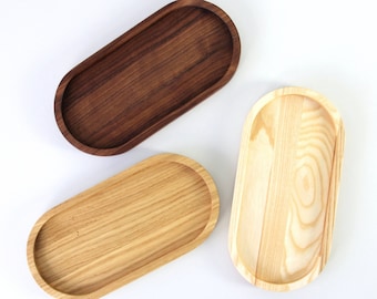 Catch all tray Oval tray Jewelry tray. Wood pen holder. Decorative tray