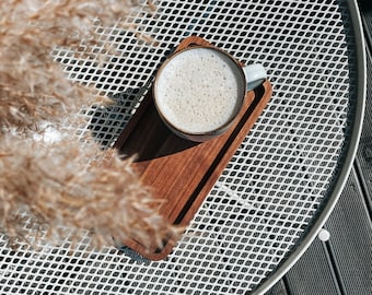 Decorative wood tray. Drink tray Coffee tray. Tea tray serving tray.