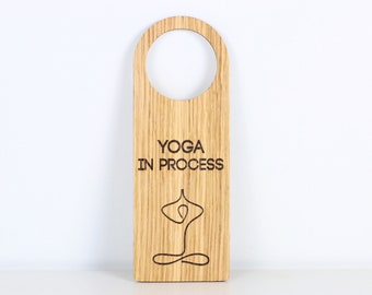 Self care door hanger Yoga gifts. Do not disturb sign Door Hanger for Zen Space