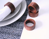 Walnut wood Napkin Rings (Set of 4)