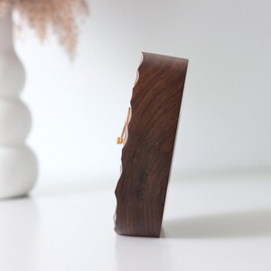 Desk clock Office decor Desk decor. Walnut wood table clock. image 5