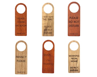 Colgador de puerta de madera Privacidad por favor firme. Letrero de perilla de puerta Letrero de madera personalizado.