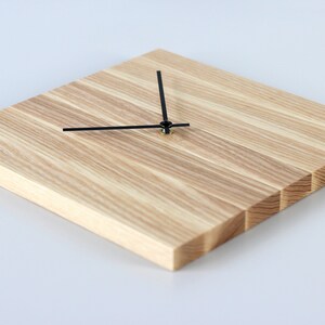 Minimalist wall clock. Modern wood clock. Light wood wall Hanging. Trendy home decor wall clock image 8