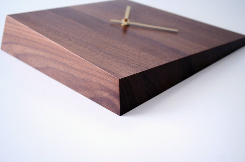 Walnut Wood Wall Clock. Wooden Wall Clock. Etsy