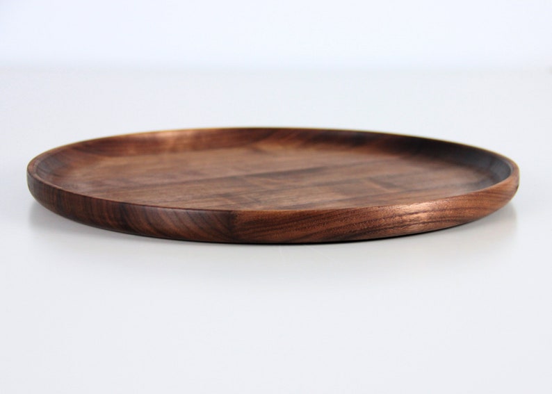 Serving platter Decorative plate. Home decor serving tray Walnut wood table decor. image 4
